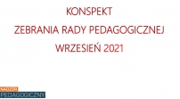  Konspekt zebrania rady pedagogicznej – wrzesień 2021